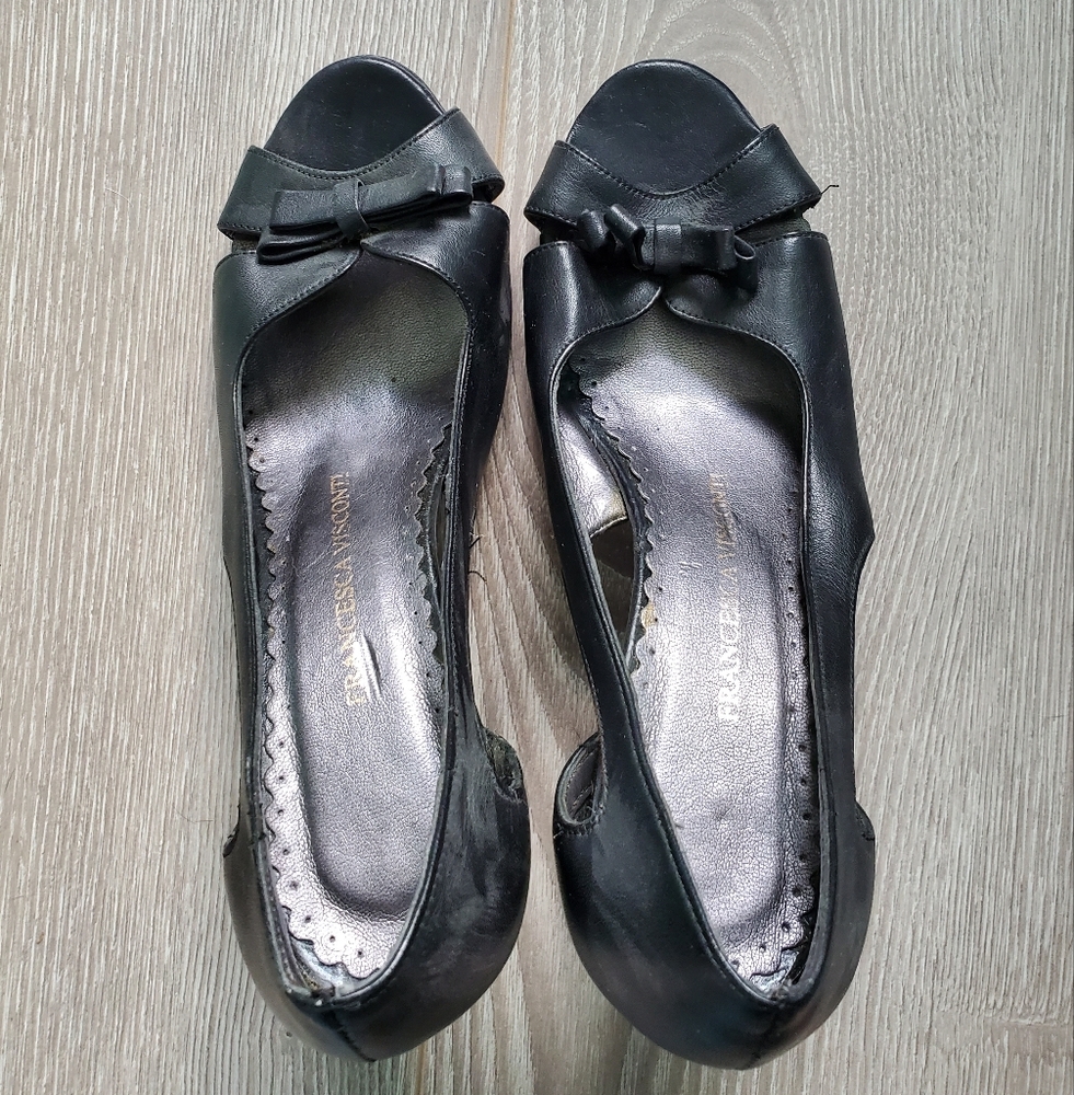Black Francesca Visconti Heels with Bows